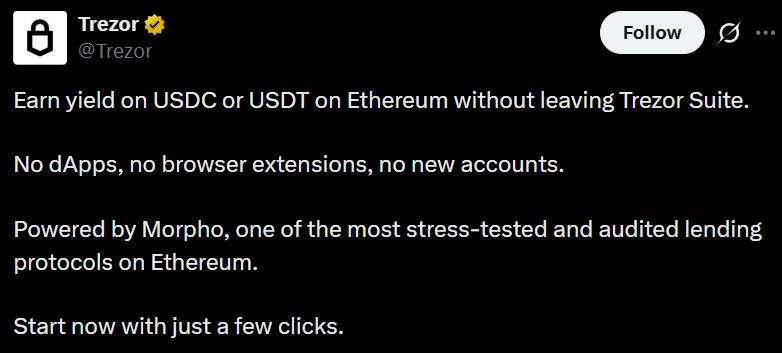 Trezor interface