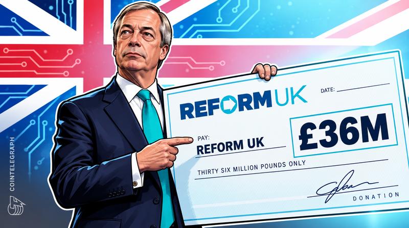 Crypto Mogul Makes Record-Breaking Political Contribution to Reform UK Led by Farage