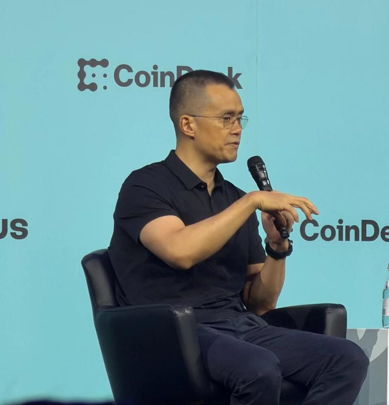 Changpeng Zhao speaking at Consensus
