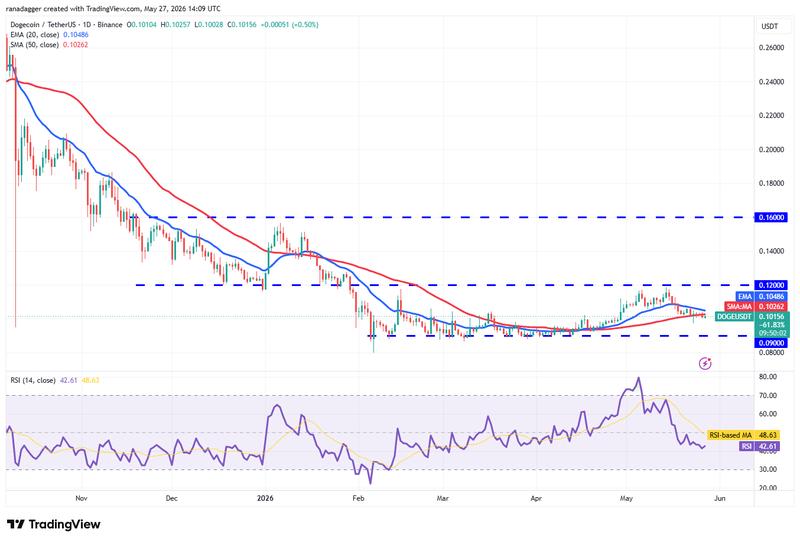 DOGE/USDT daily chart