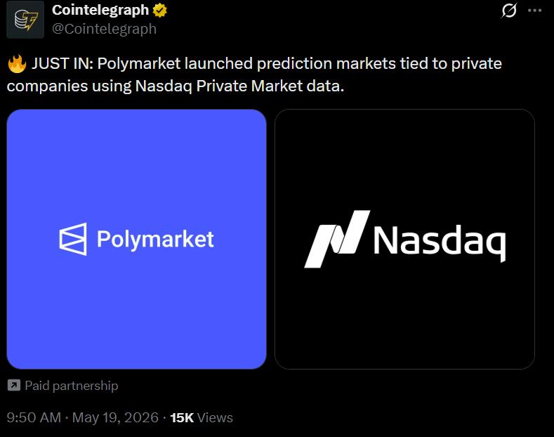 Polymarket private company markets