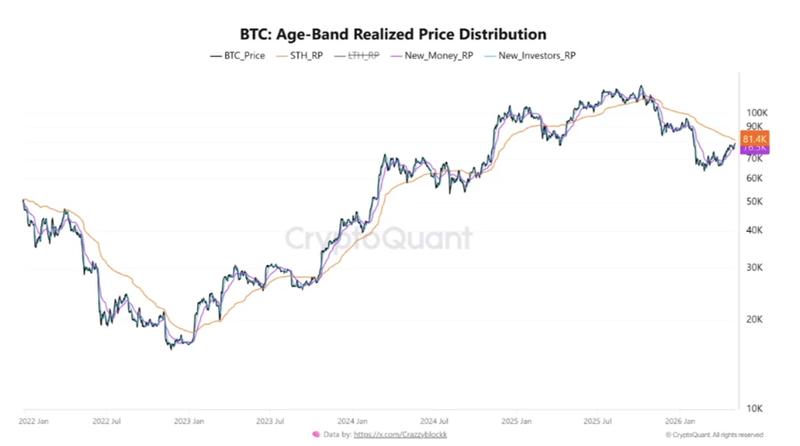 Bitcoin aggregate cost basis chart