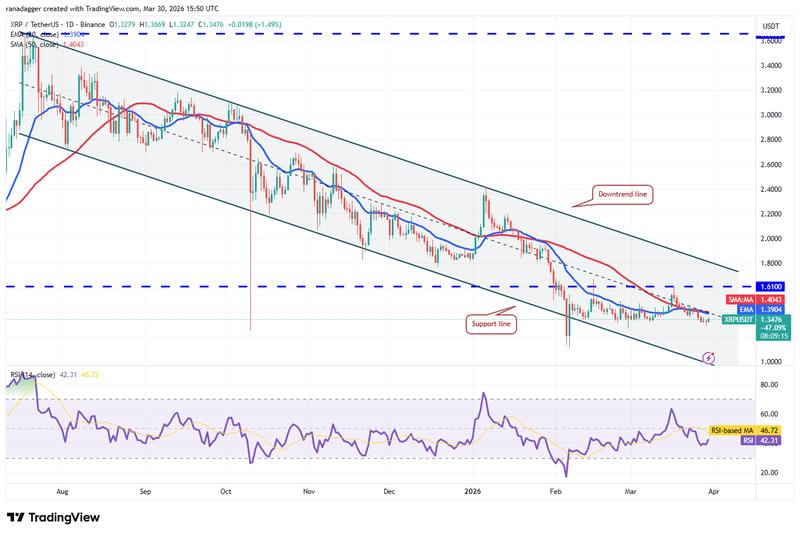 XRP/USDT daily chart