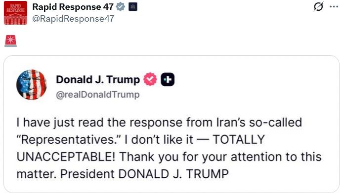 Trump Truth Social post