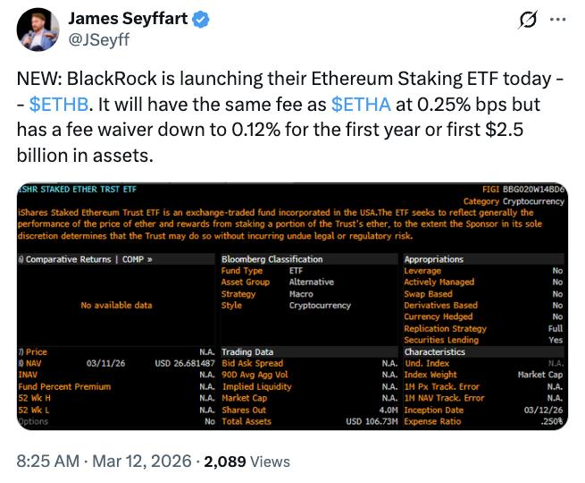 Ethereum, Staking, Ethereum ETF, BlackRock, Yields