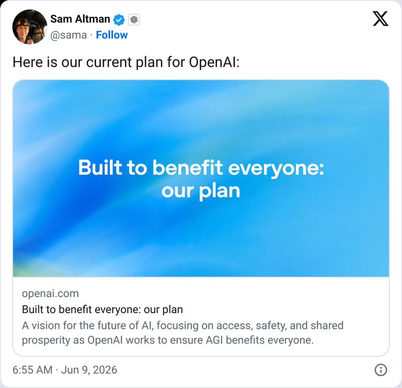 Sam Altman blog post