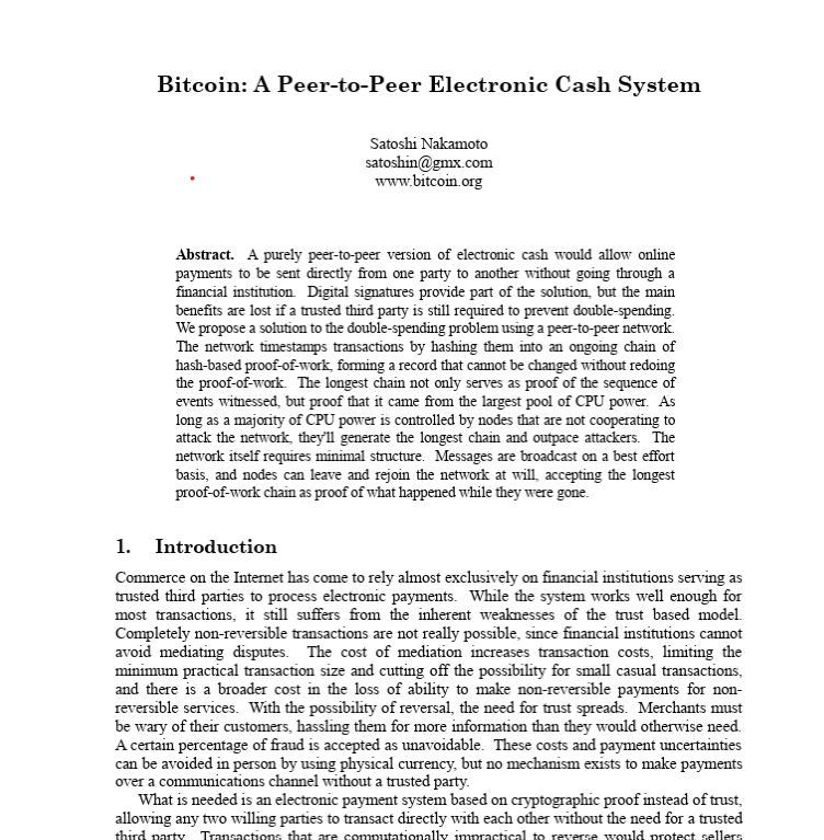 The Bitcoin Whitepaper