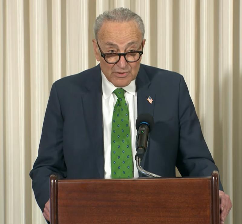 Senator Chuck Schumer announcing the Anti-Corruption Bureau Creation Act