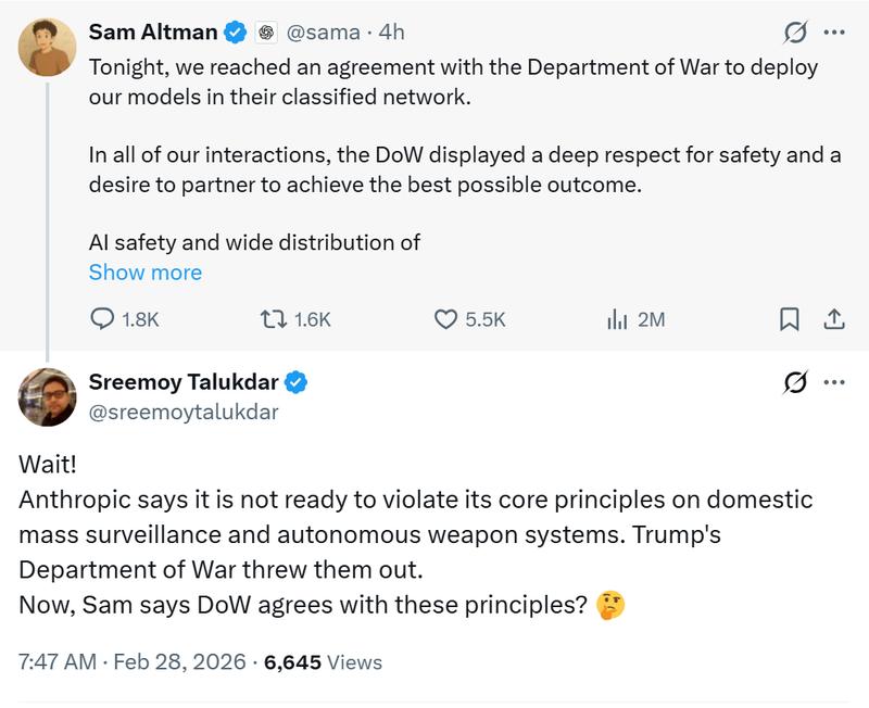 OpenAI faces backlash after reaching deal with US military