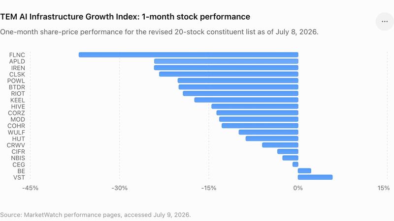 TEM AI Infrastructure Growth Index performance chart
