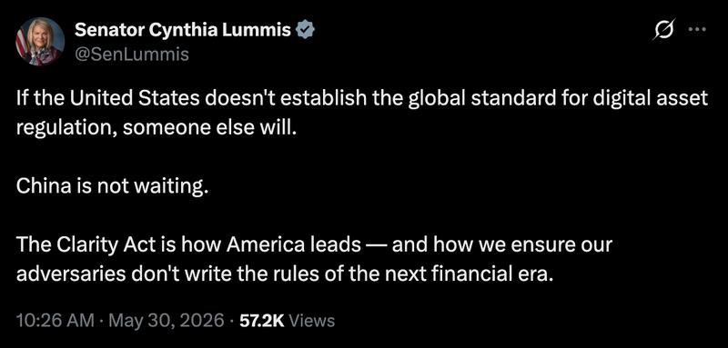 Senator Cynthia Lummis social media post
