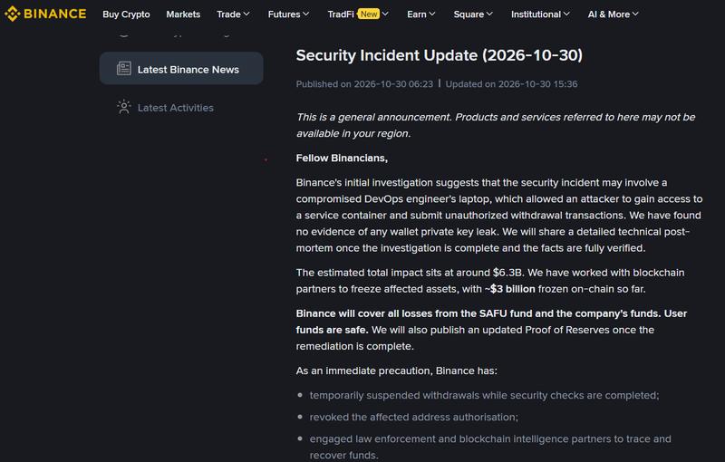 Binance statement