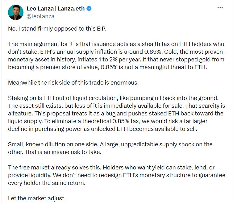 Leo Lanza opposition statement