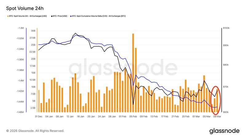 BTC 24-hour spot volume