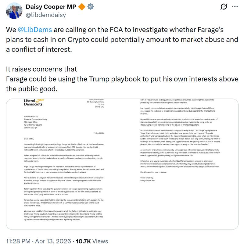 Letter from Daisey Cooper