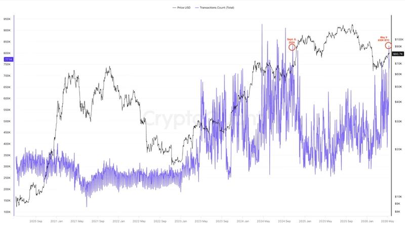 Bitcoin daily transaction count