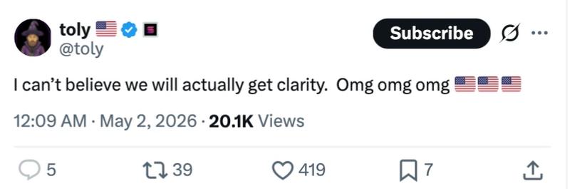 Industry response to CLARITY Act