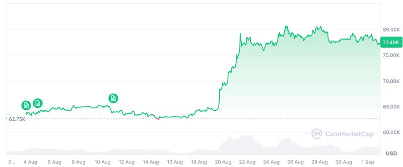 Bitcoin price chart