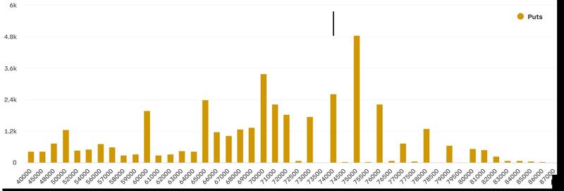 May 29 Bitcoin put options open interest at Deribit