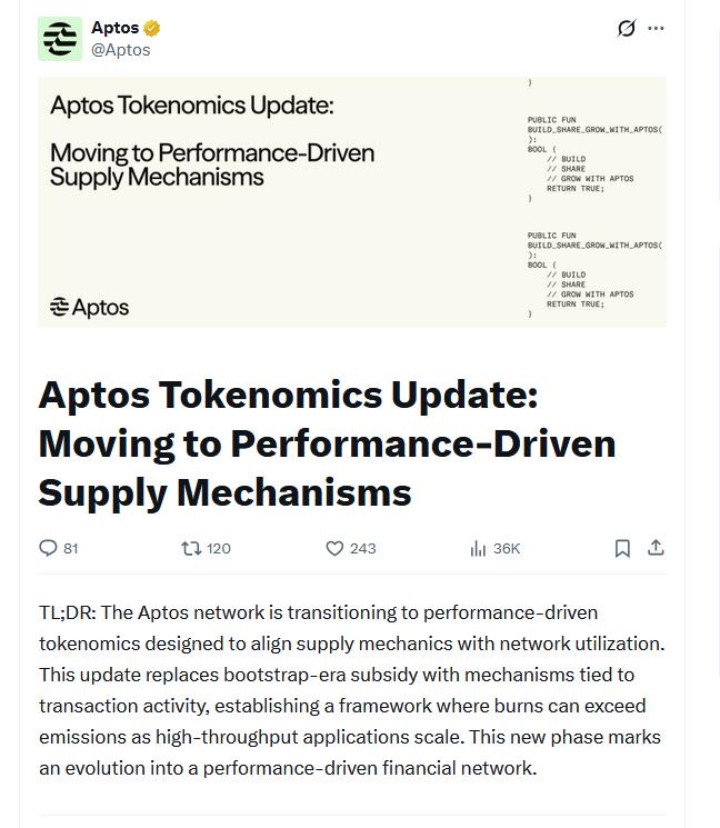 Aptos tokenomics diagram