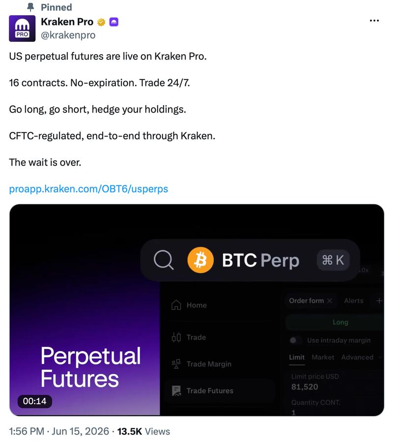 Kraken Pro trading platform