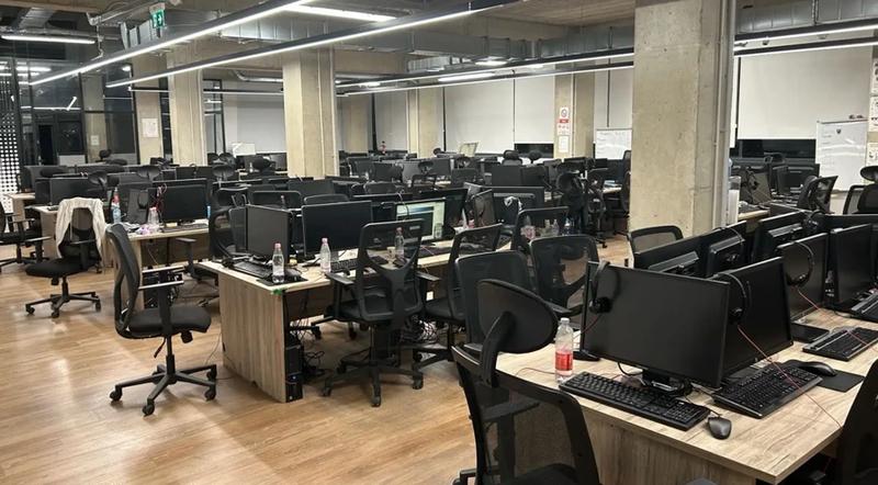 Inside one of the shuttered scam centers