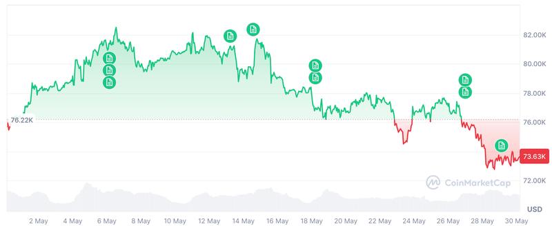 Bitcoin price chart
