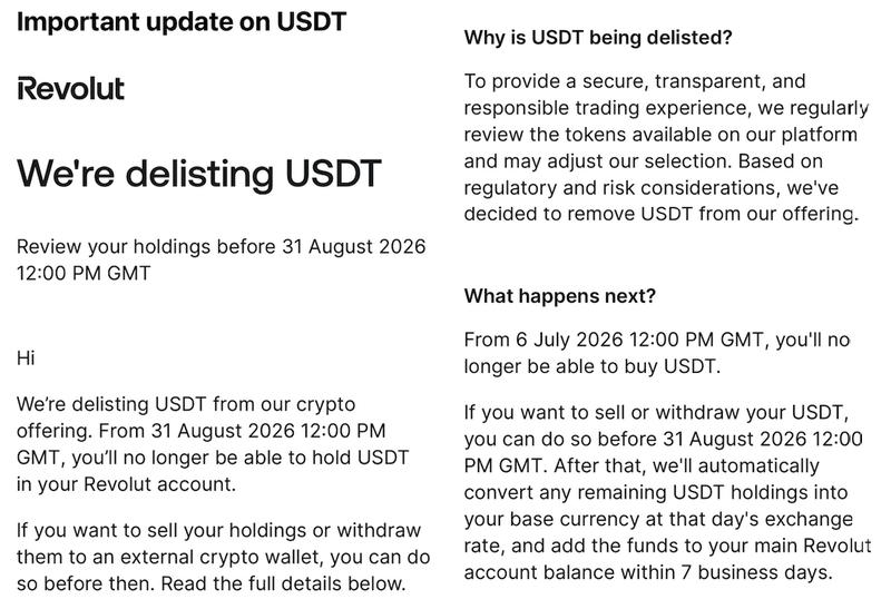 Revolut customer notice