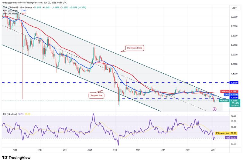 XRP/USDT daily chart