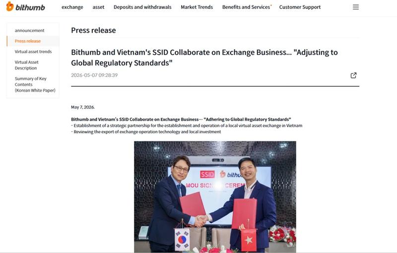 Bithumb and SSI Digital collaboration