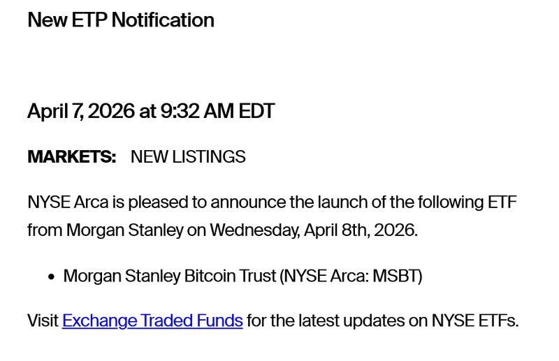 NYSE listing notice for MSBT