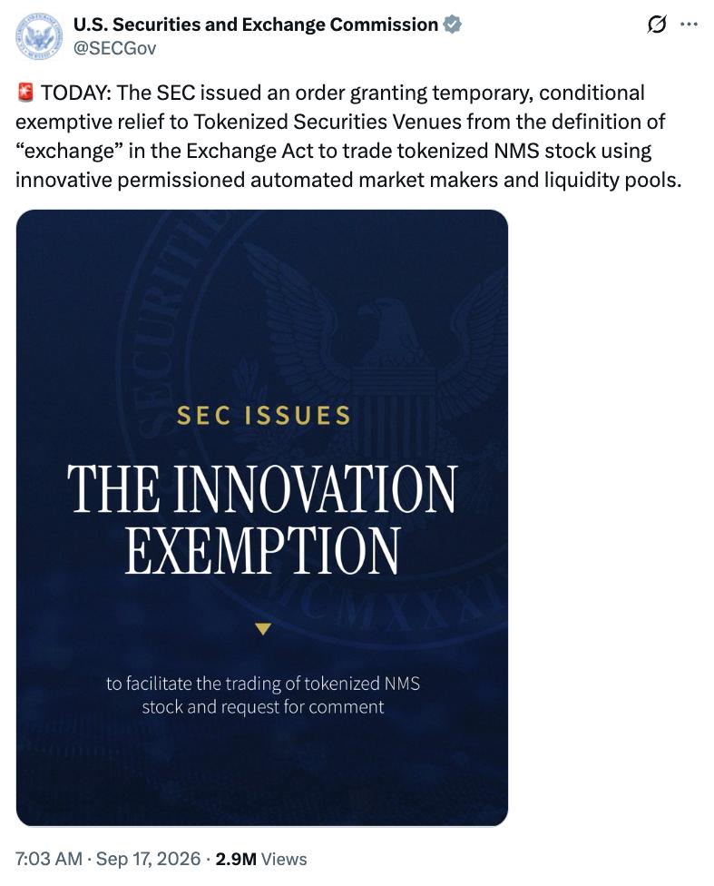 SEC announcement