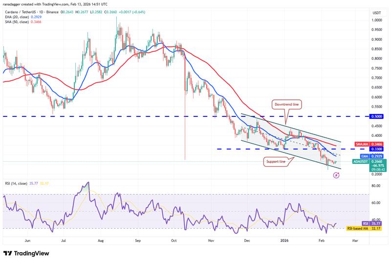Daily chart of ADA/USDT