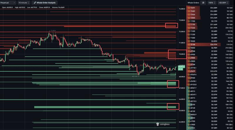 Bitcoin whale orders