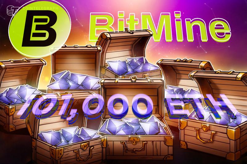 BitMine expands holdings by 101,000 ETH amid $6.5B unrealized deficit