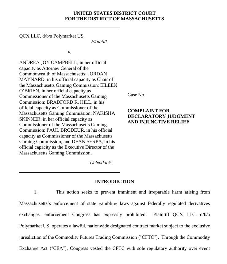 Polymarket lawsuit excerpt