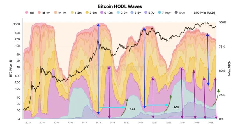 Bitcoin HODL wave indicator