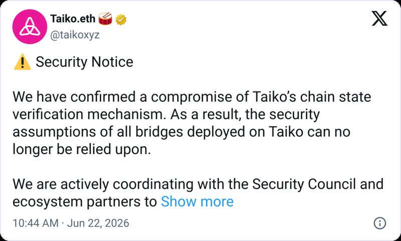 Taiko announcement