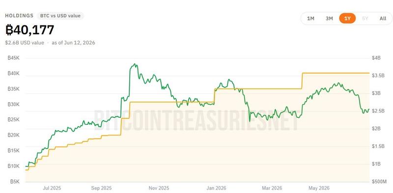 Metaplanet's Bitcoin treasury holdings