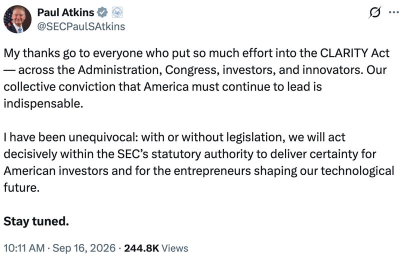 Paul Atkins statement