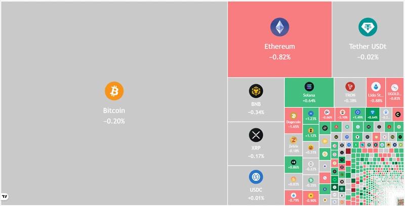 Daily view of crypto market data