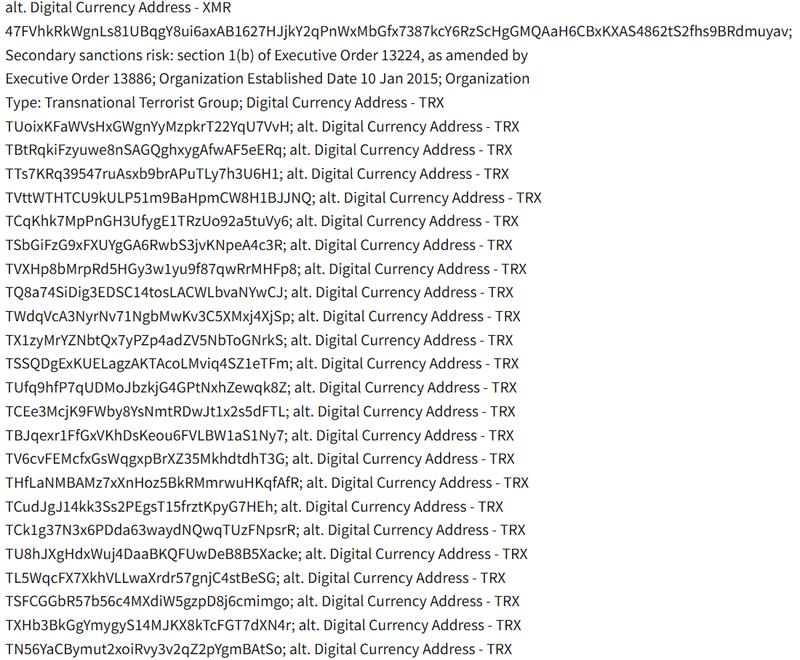 OFAC SDN list update