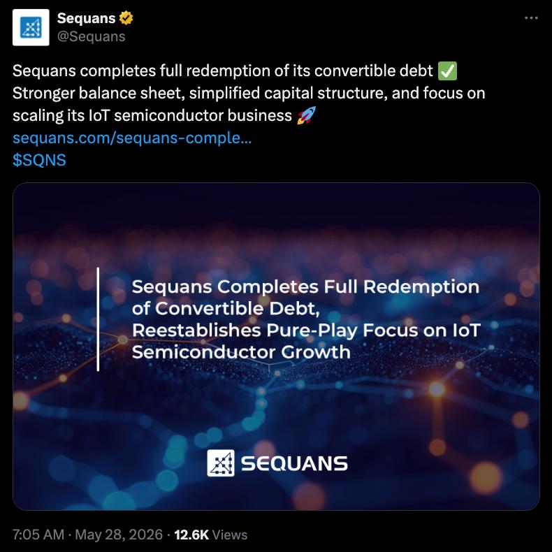 Sequans Communications announcement