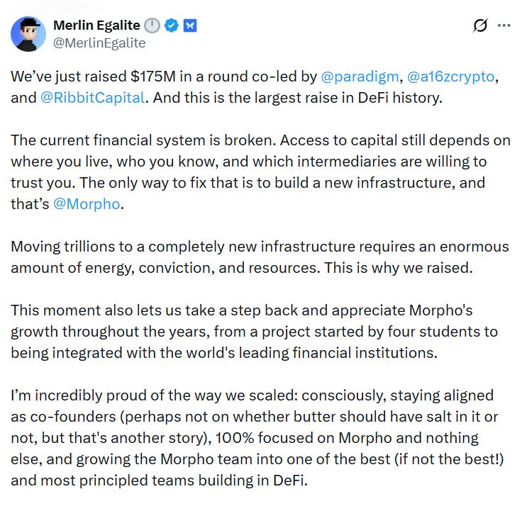 Morpho funding announcement