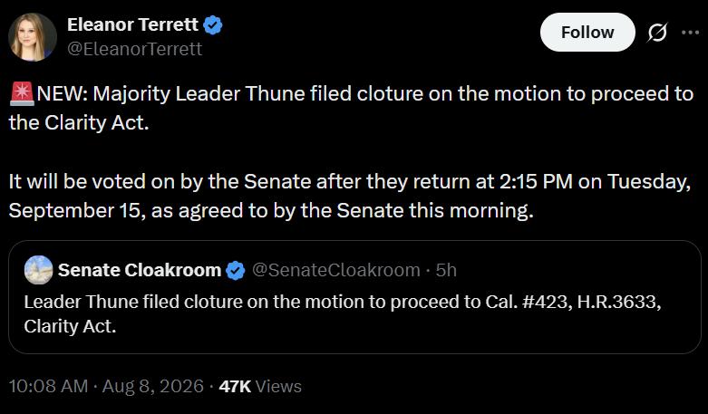 Senate Daily Press confirmation