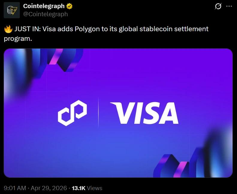 Visa stablecoin settlement infographic