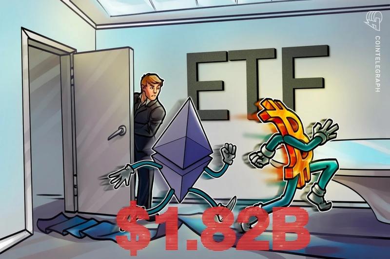 Spot Bitcoin and Ethereum ETFs Experience $1.82B Exodus During Precious Metals Surge