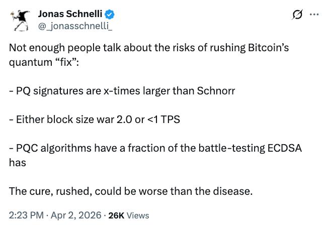 Post-quantum signature size comparison