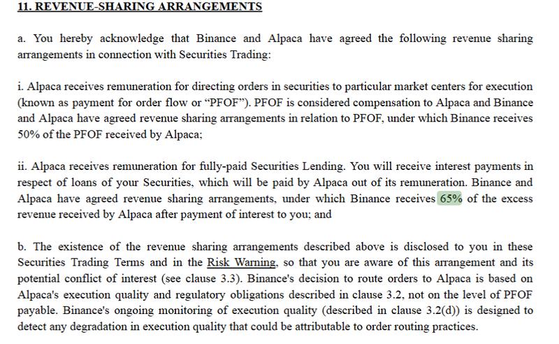 Binance Securities Trading Terms
