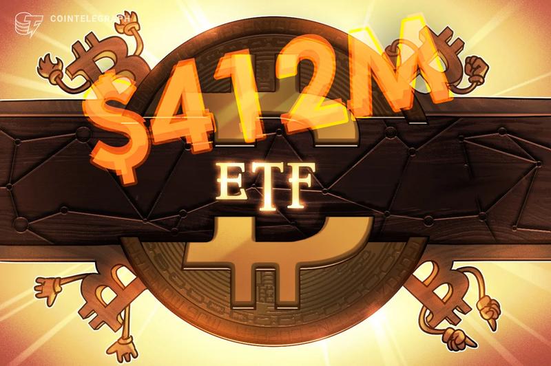 Goldman Sachs BTC ETF Filing Coincides with $412M Bitcoin ETF Influx